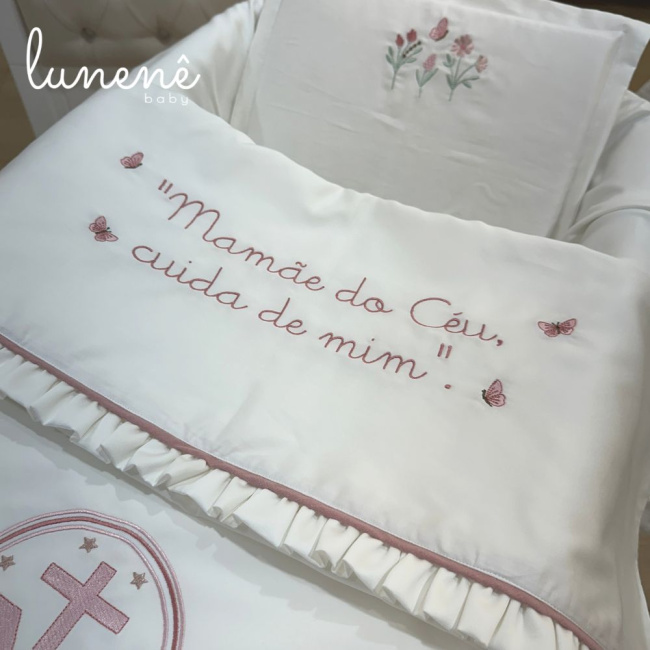 Kit Maternidade 04 Peças Nossa Senhora Jardim 400 Fios 4585