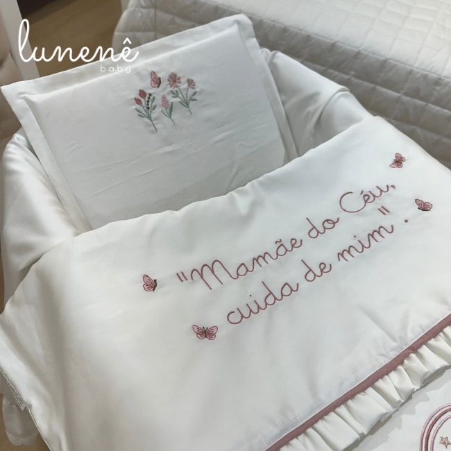 Kit Maternidade 04 Peças Nossa Senhora Jardim 400 Fios 4585