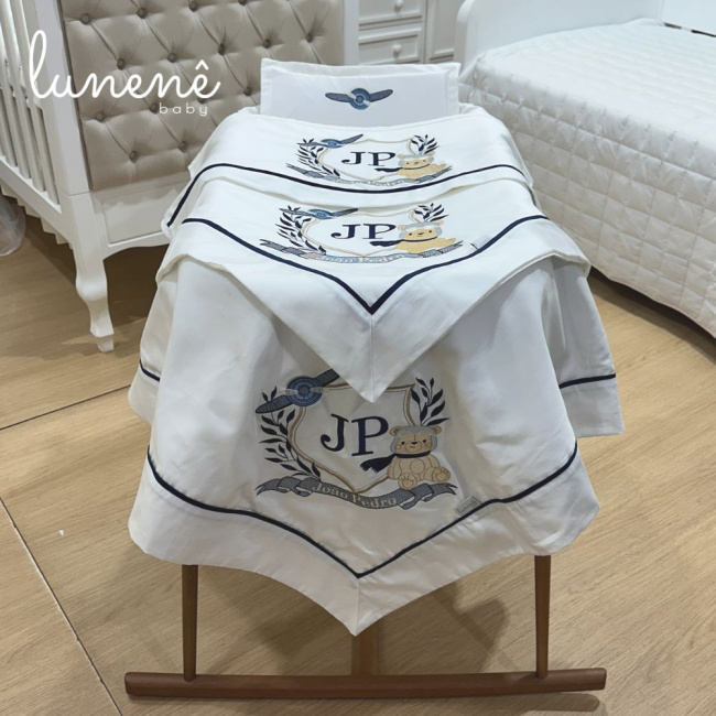 Kit Maternidade 04 Peças Personale Baby 400 Fios Ursinho Aviador 4577