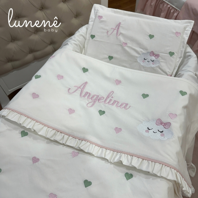 Kit Maternidade 04 Peças Personalizado Angelina Baby 4694