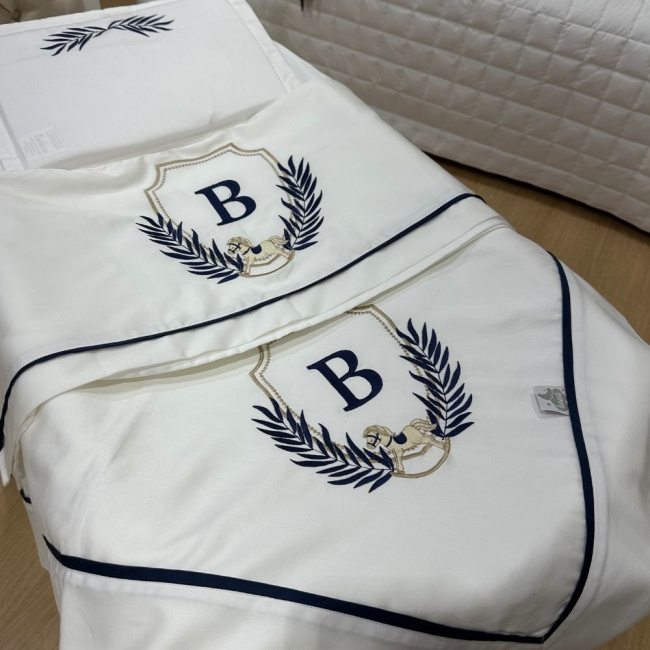 Kit Maternidade 04 Peças Personalizado Cavalinho Baby 400 Fios 4527