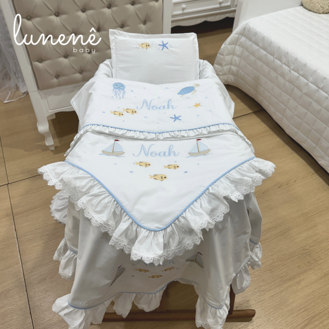 Kit Maternidade 04 Peças Personalizado Personale Baby 200 Fios 4553