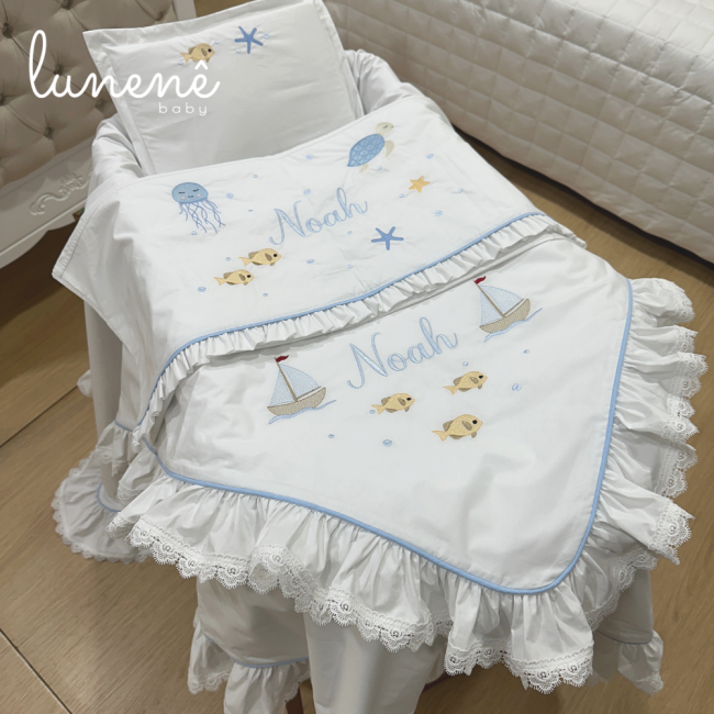 Kit Maternidade 04 Peças Personalizado Personale Baby 200 Fios 4553