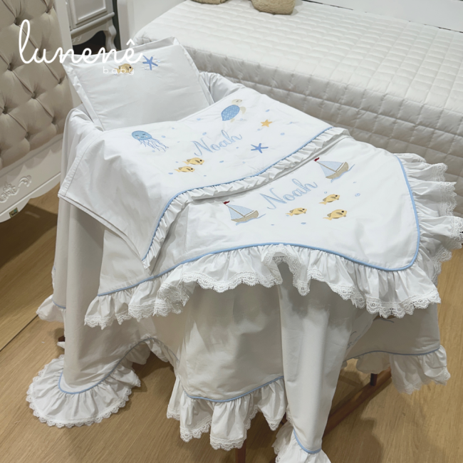 Kit Maternidade 04 Peças Personalizado Personale Baby 200 Fios 4553