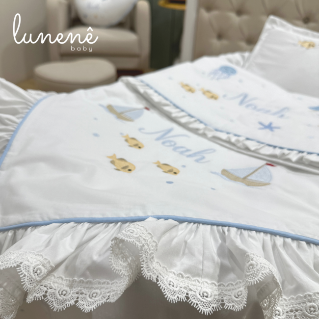 Kit Maternidade 04 Peças Personalizado Personale Baby 200 Fios 4553