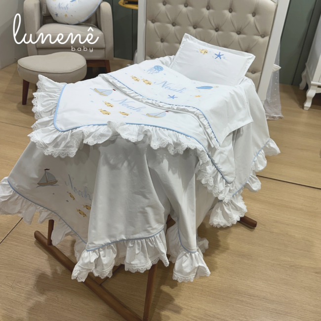 Kit Maternidade 04 Peças Personalizado Personale Baby 200 Fios 4553