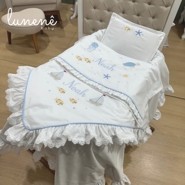 Kit Maternidade 04 Peças Personalizado Personale Baby 200 Fios 4553