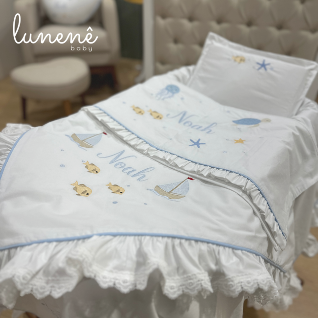 Kit Maternidade 04 Peças Personalizado Personale Baby 200 Fios 4553