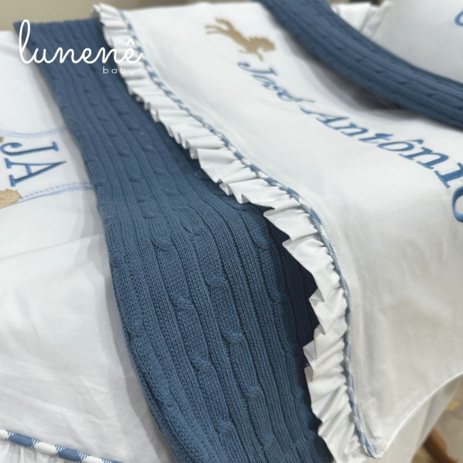 Kit Maternidade 05 Peças Cavalinho 200 Fios 4573