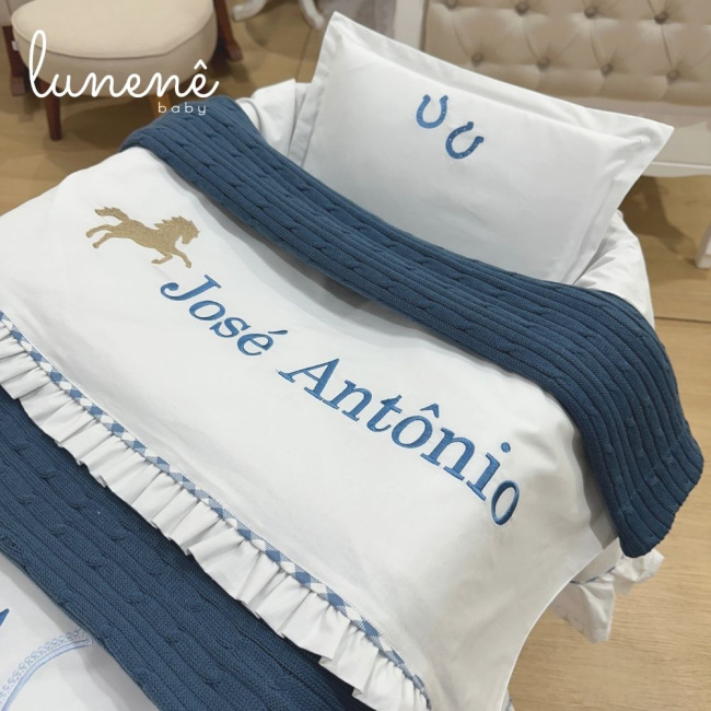 Kit Maternidade 05 Peças Cavalinho 200 Fios 4573