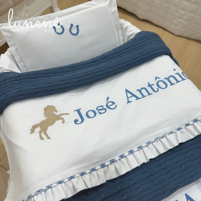 Kit Maternidade 05 Peças Cavalinho 200 Fios 4573