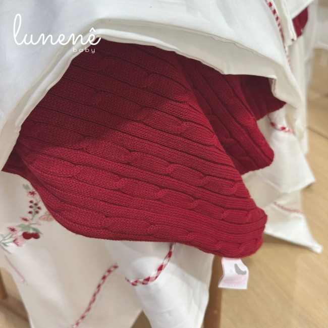 Kit Maternidade 05 Peças Cerejinha Vermelha 400 Fios 4372