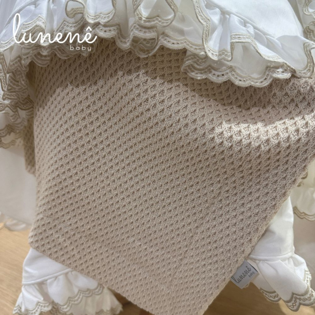 Kit Maternidade 05 Peças Lunenê Baby Castelli Caqui 400 Fios 4579