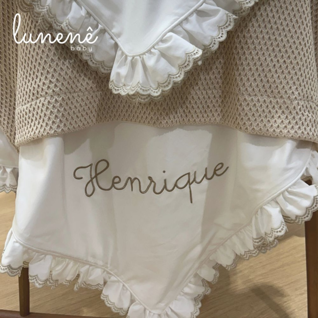 Kit Maternidade 05 Peças Lunenê Baby Castelli Caqui 400 Fios 4579