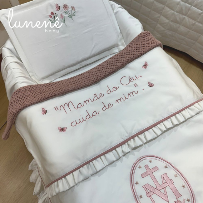 Kit Maternidade 05 Peças Nossa Senhora Jardim 400 Fios 4585