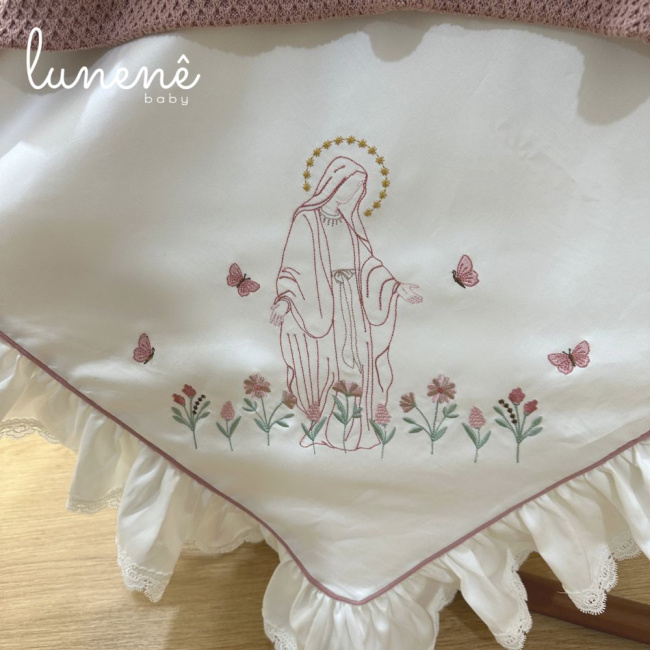 Kit Maternidade 05 Peças Nossa Senhora Jardim 400 Fios 4585