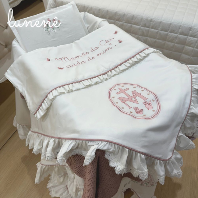 Kit Maternidade 05 Peças Nossa Senhora Jardim 400 Fios 4585