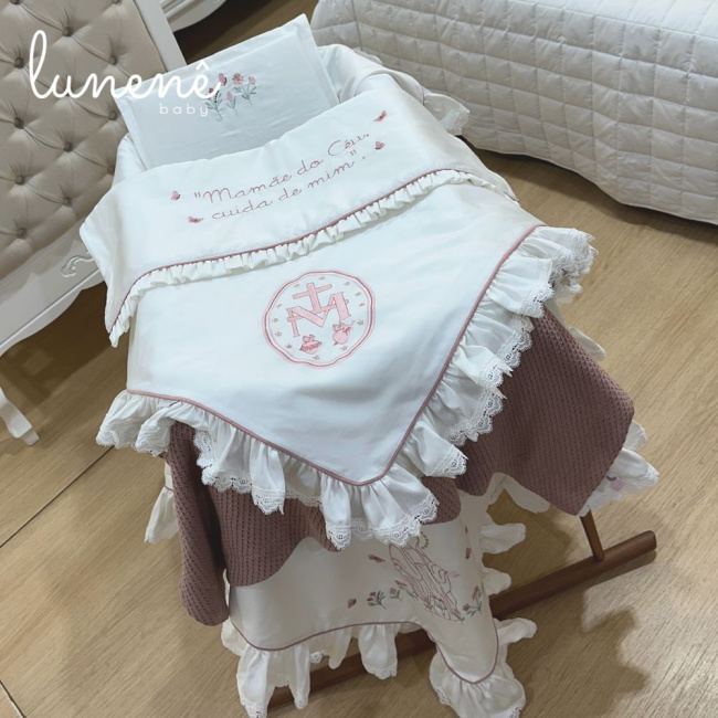 Kit Maternidade 05 Peças Nossa Senhora Jardim 400 Fios 4585