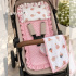 Kit Passeio Colchonete para Carrinho de Bebê Balão Rosa