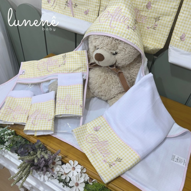 Kit Presente 06 Peças Jardim Encantado 200 Fios 4556