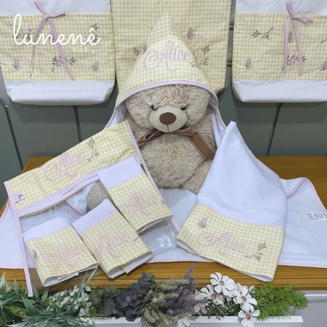 Kit Presente 06 Peças Jardim Encantado 200 Fios 4556