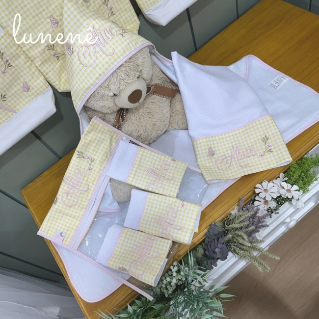 Kit Presente 06 Peças Jardim Encantado 200 Fios 4556