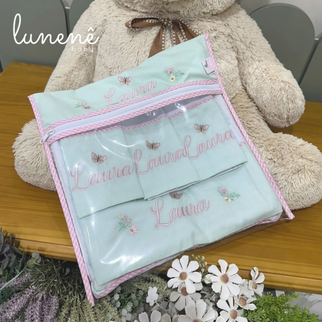 Kit Presente 06 Peças Jardim Encantado 200 Fios 4587