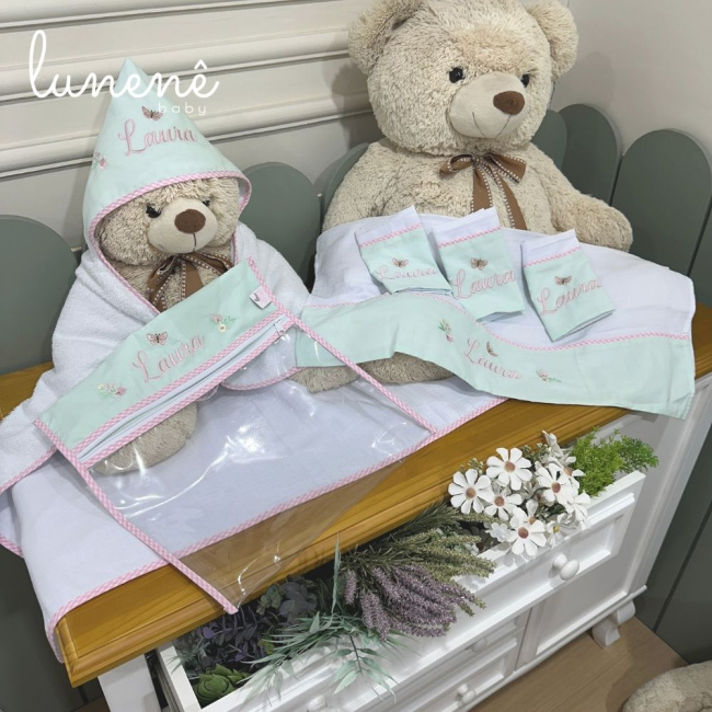 Kit Presente 06 Peças Jardim Encantado 200 Fios 4587