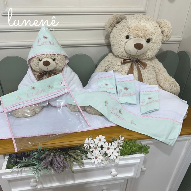 Kit Presente 06 Peças Jardim Encantado 200 Fios 4587