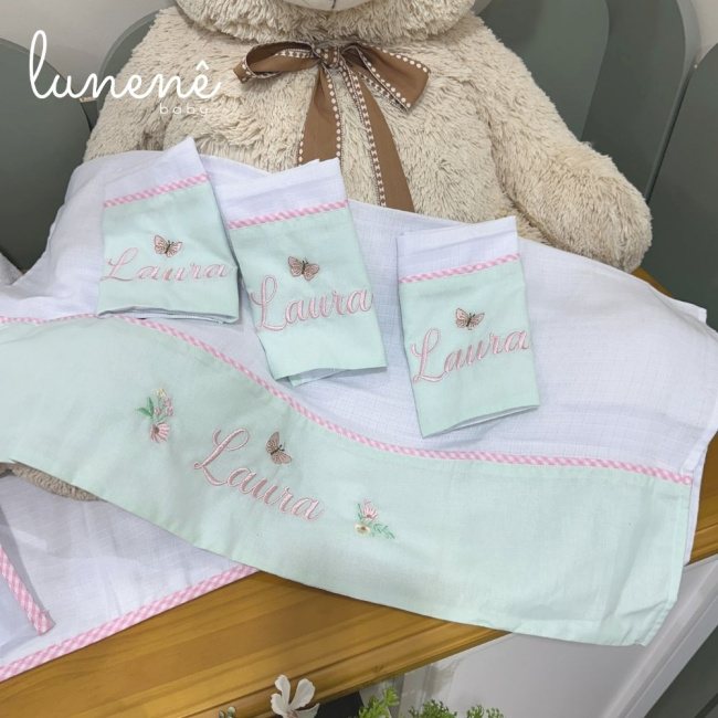 Kit Presente 06 Peças Jardim Encantado 200 Fios 4587