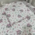 Lençol de Berço 02 Peças Estampa Princesa + Travesseiro Anti Sufocante