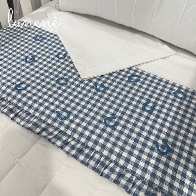 Lençol de Berço 03 Peças Cavalinho 200 Fios 4573