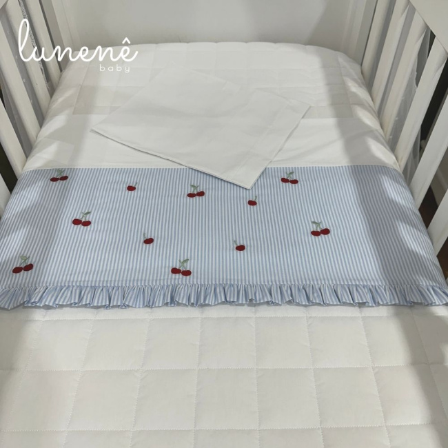 Lençol de Berço 03 Peças Cerejinha 200 Fios 4566