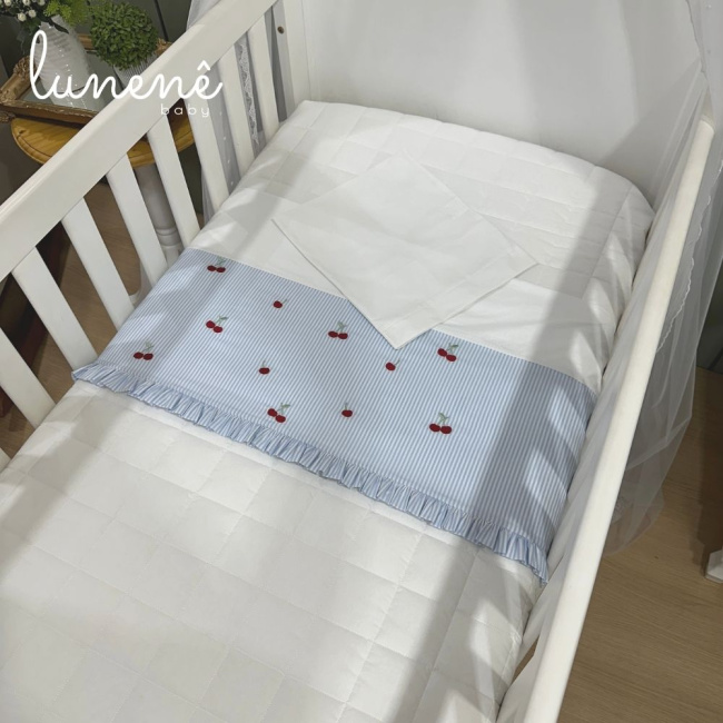 Lençol de Berço 03 Peças Cerejinha 200 Fios 4566