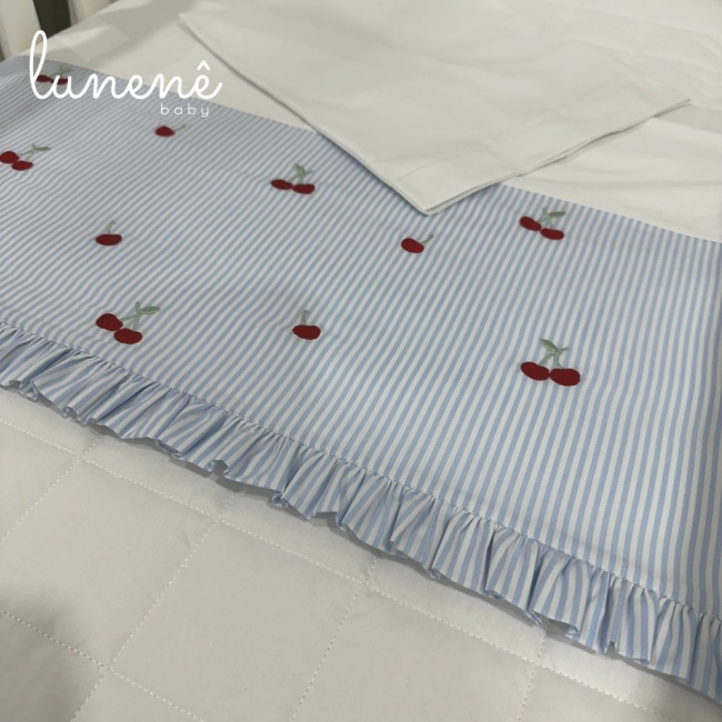 Lençol de Berço 03 Peças Cerejinha 200 Fios 4566