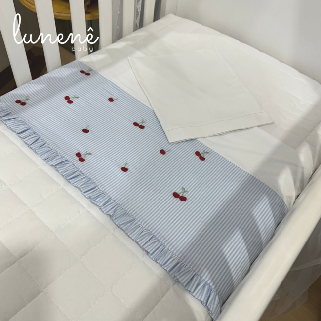 Lençol de Berço 03 Peças Cerejinha 200 Fios 4566