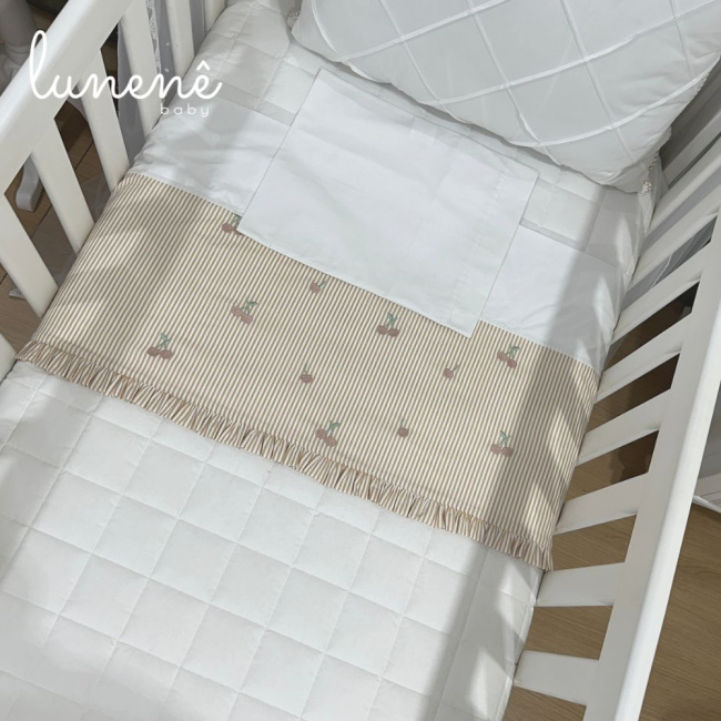 Lençol de Berço 03 Peças Cerejinha Caqui 200 Fios 4575