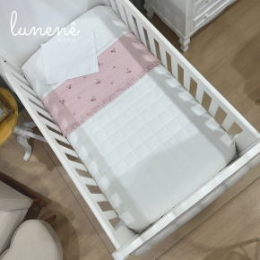 Lençol de Berço 03 Peças Cerejinha Rose 200 Fios 4568