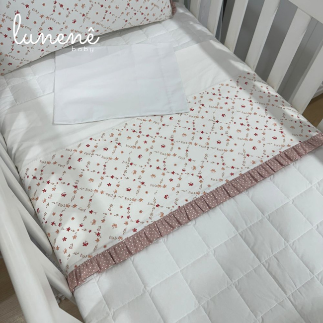 Lençol de Berço 03 Peças Floral Mariana 200 Fios 4570