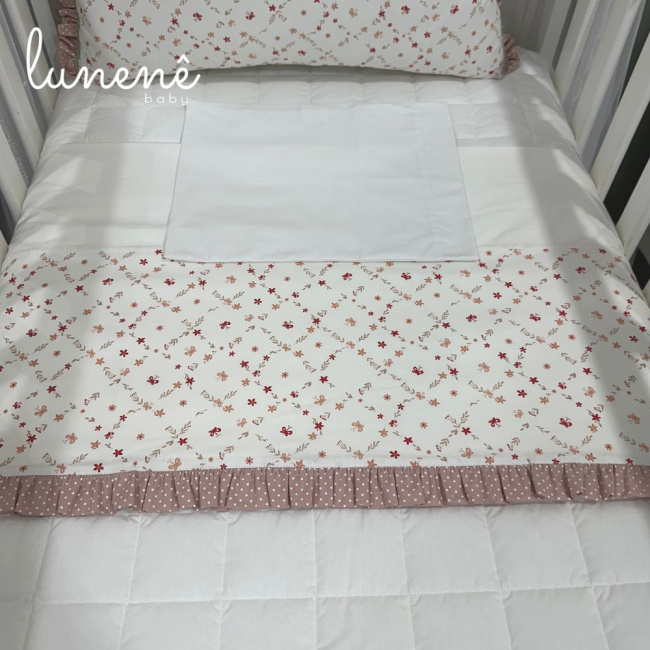 Lençol de Berço 03 Peças Floral Mariana 200 Fios 4570