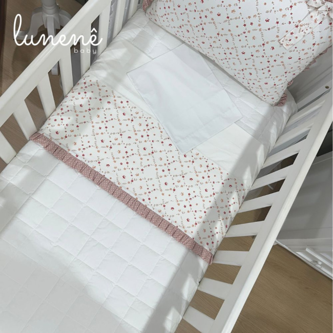 Lençol de Berço 03 Peças Floral Mariana 200 Fios 4570