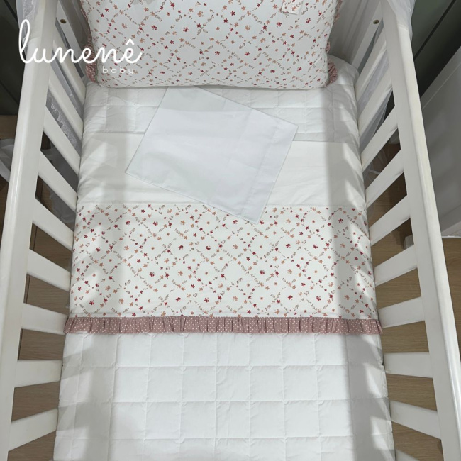 Lençol de Berço 03 Peças Floral Mariana 200 Fios 4570