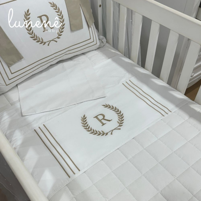 Lençol de Berço 03 Peças Imperial Caqui 200 Fios 4548