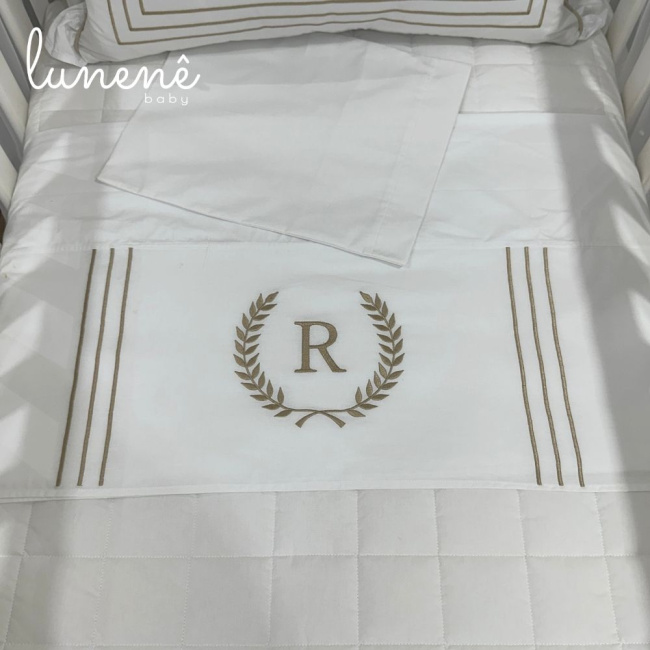 Lençol de Berço 03 Peças Imperial Caqui 200 Fios 4548