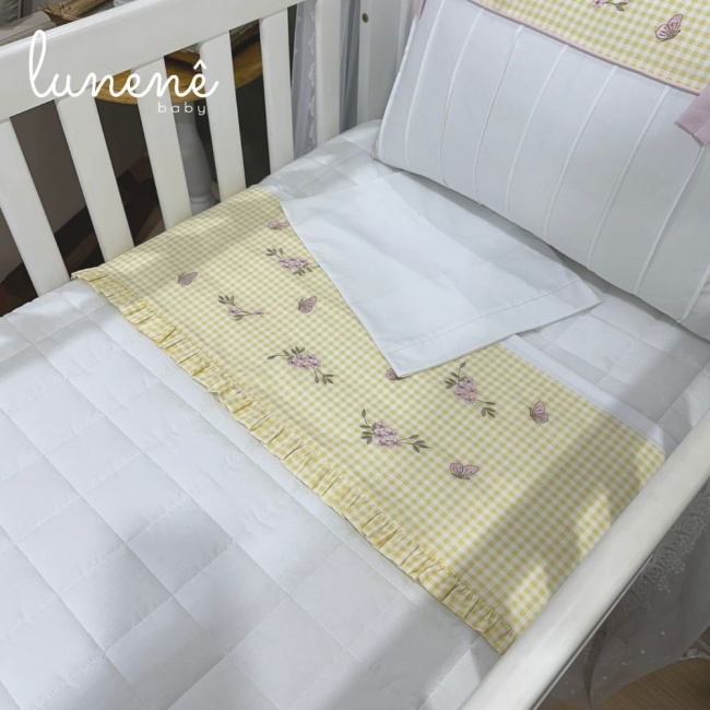 Lençol de Berço 03 Peças Jardim Encantado 200 Fios 4556