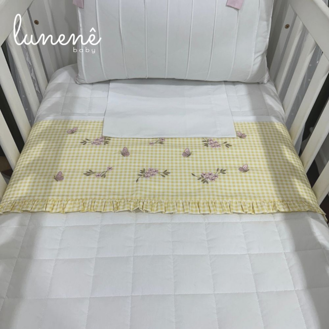 Lençol de Berço 03 Peças Jardim Encantado 200 Fios 4556