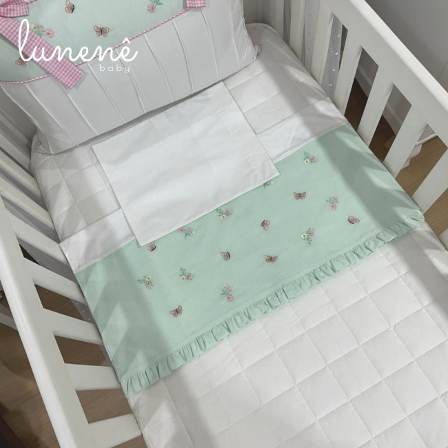 Lençol de Berço 03 Peças Jardim Encantado 200 Fios 4587