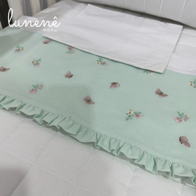 Lençol de Berço 03 Peças Jardim Encantado 200 Fios 4587