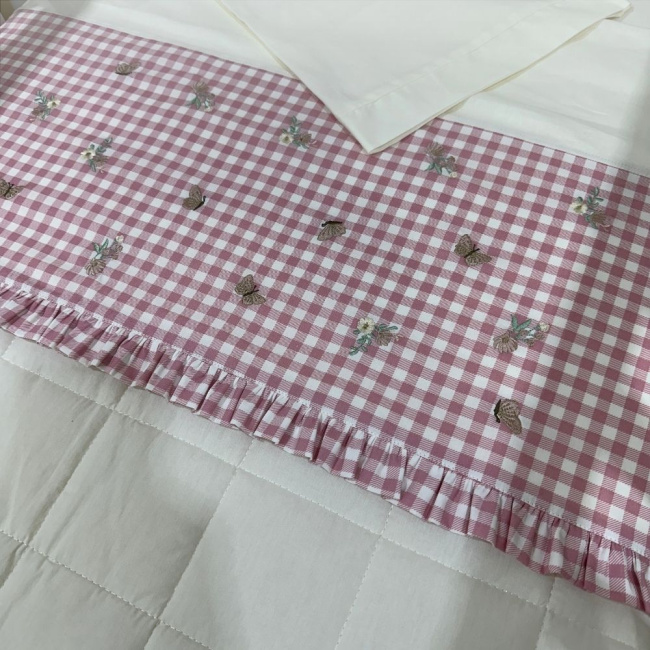 Lençol de Berço 03 Peças Jardim Encantado Maitê 200 Fios 4525