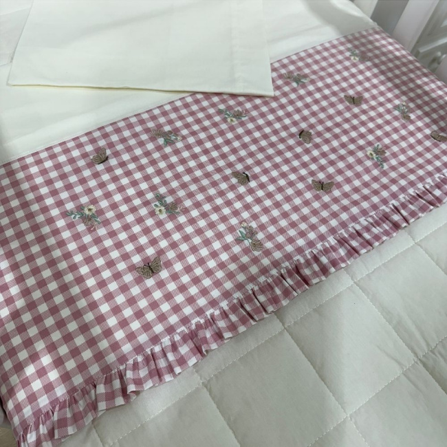 Lençol de Berço 03 Peças Jardim Encantado Maitê 200 Fios 4525